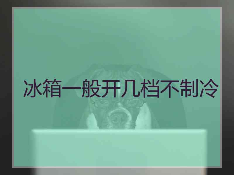 冰箱一般开几档不制冷