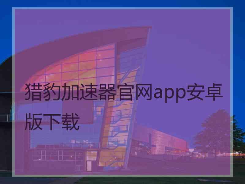 猎豹加速器官网app安卓版下载