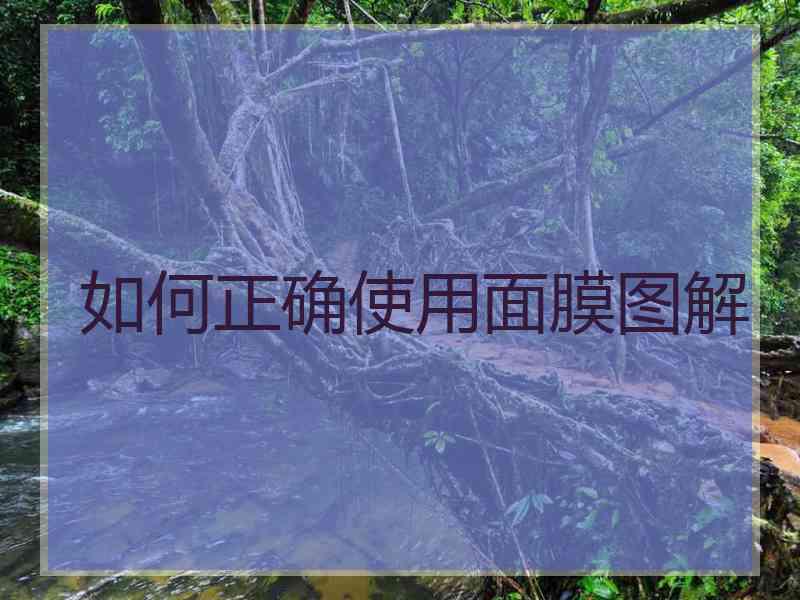 如何正确使用面膜图解