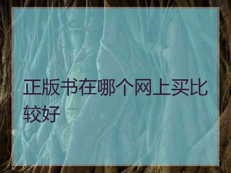 正版书在哪个网上买比较好