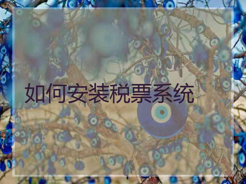 如何安装税票系统