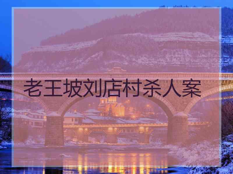 老王坡刘店村杀人案