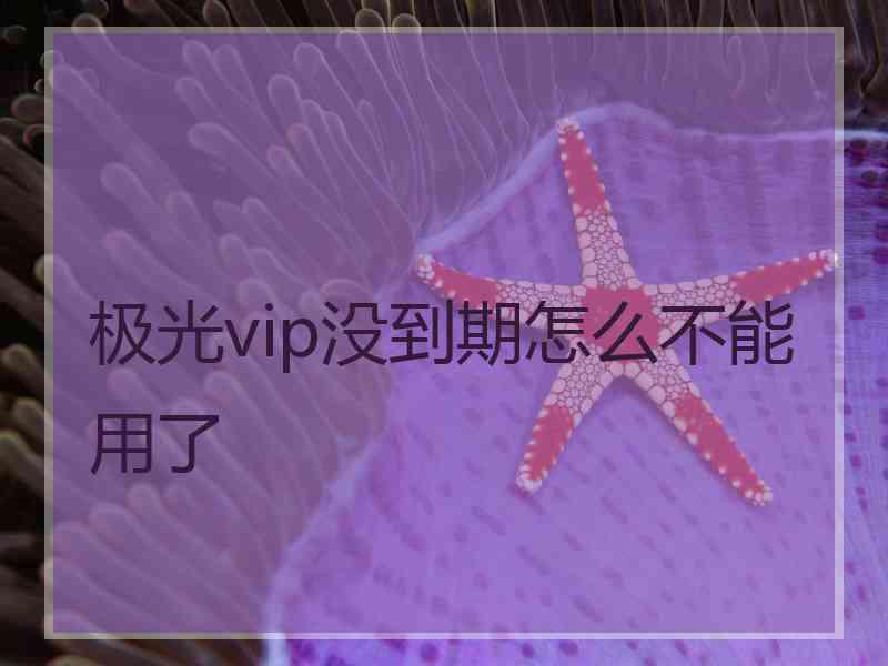 极光vip没到期怎么不能用了