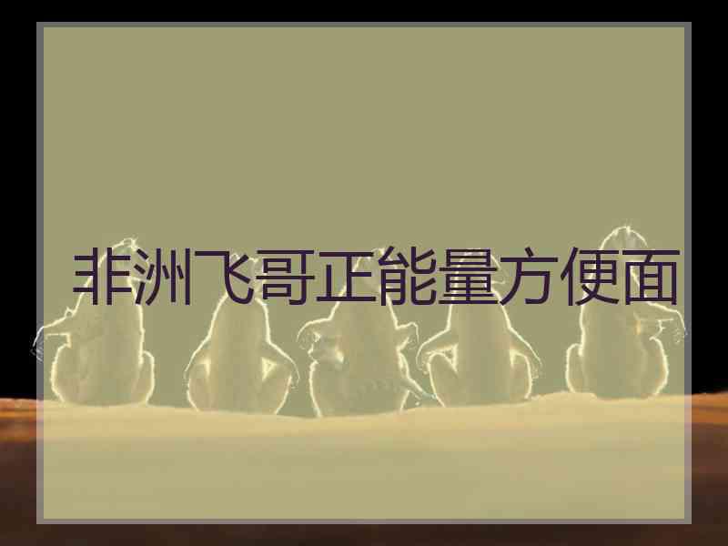 非洲飞哥正能量方便面