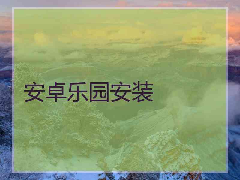 安卓乐园安装