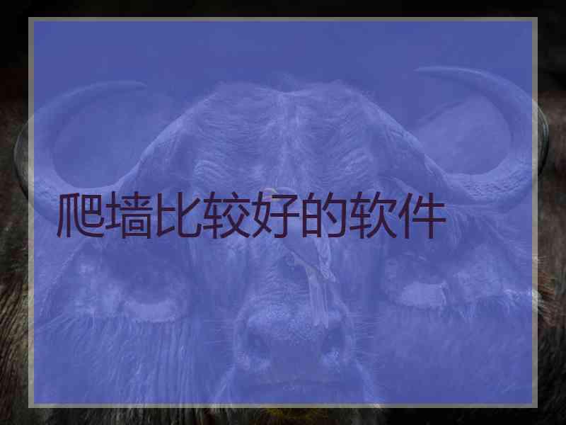 爬墙比较好的软件