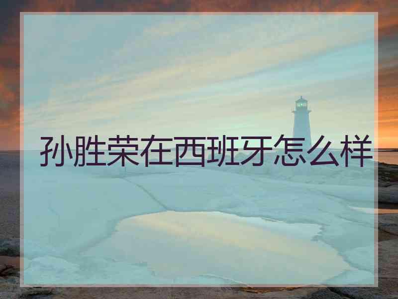 孙胜荣在西班牙怎么样