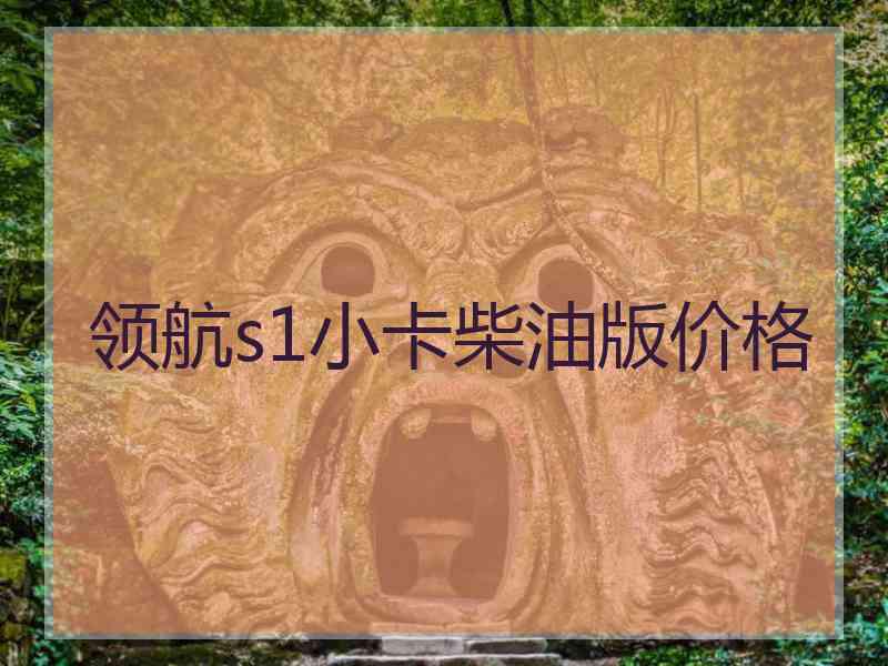 领航s1小卡柴油版价格