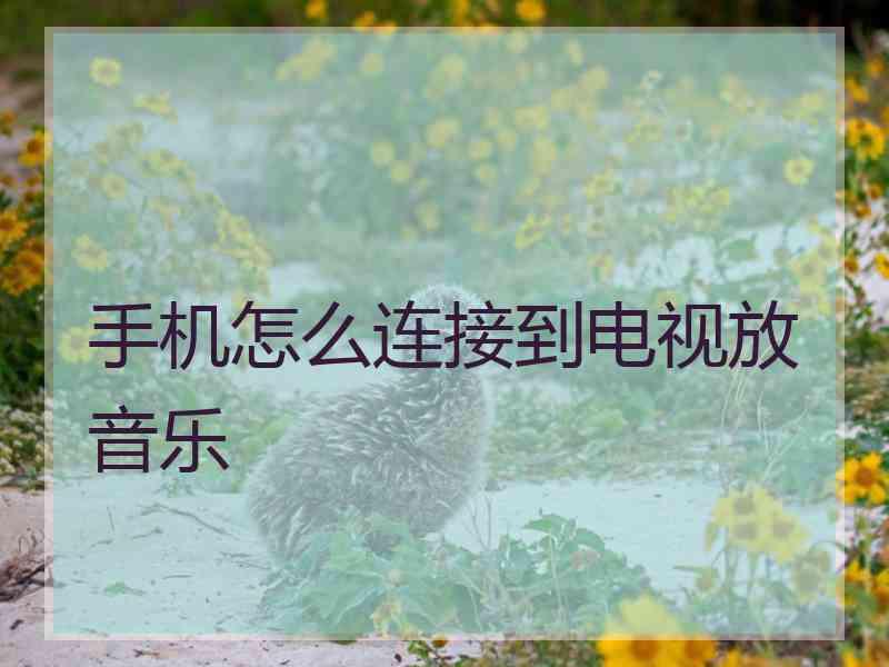 手机怎么连接到电视放音乐