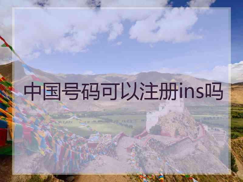 中国号码可以注册ins吗