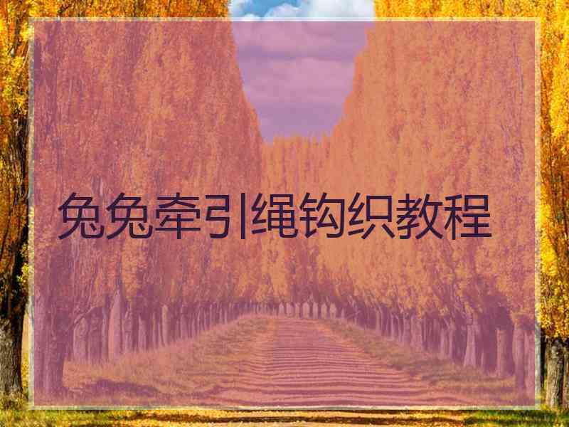 兔兔牵引绳钩织教程