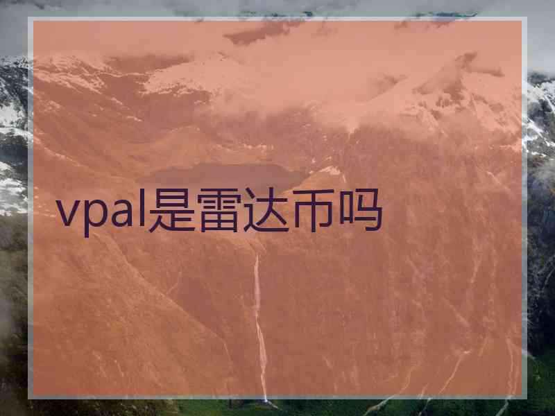 vpal是雷达币吗