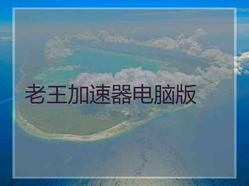 老王加速器电脑版