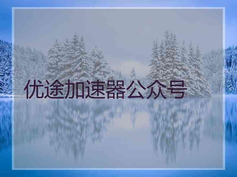 优途加速器公众号