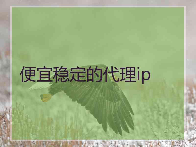 便宜稳定的代理ip