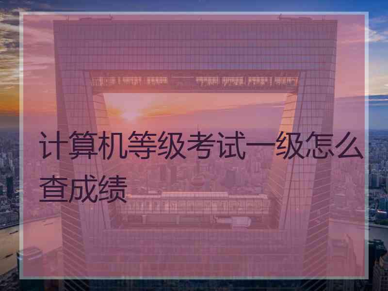 计算机等级考试一级怎么查成绩