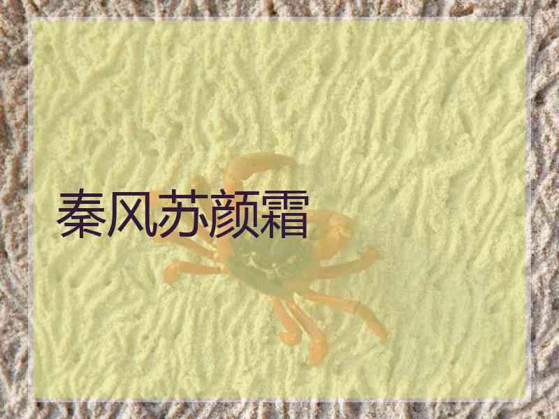 秦风苏颜霜