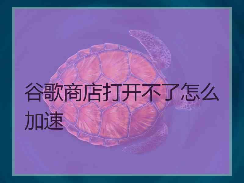 谷歌商店打开不了怎么加速