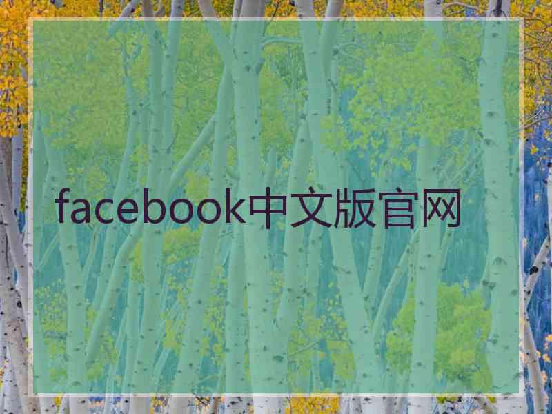 facebook中文版官网
