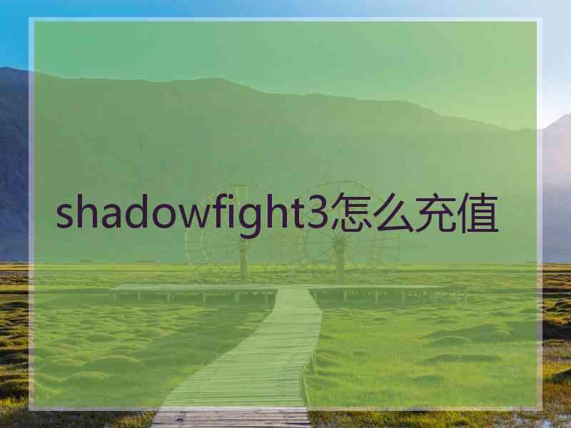 shadowfight3怎么充值