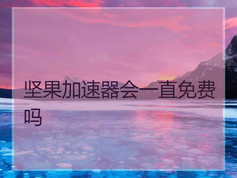 坚果加速器会一直免费吗