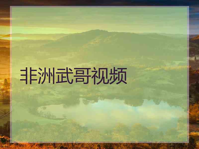 非洲武哥视频
