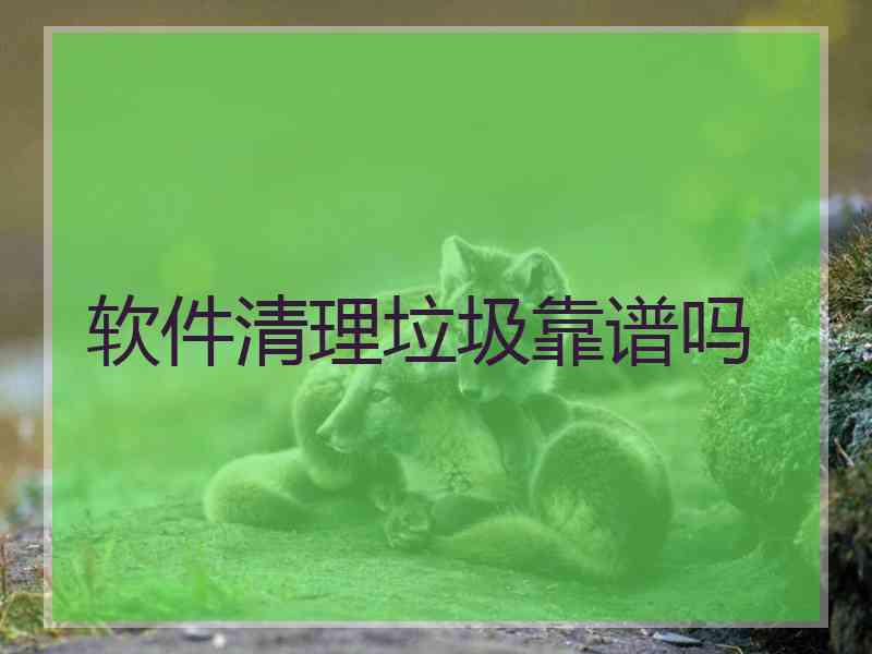 软件清理垃圾靠谱吗