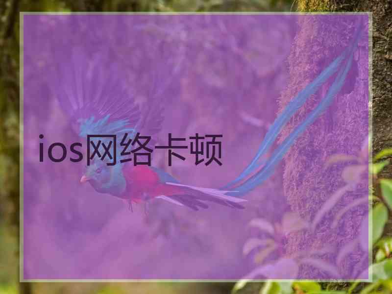 ios网络卡顿