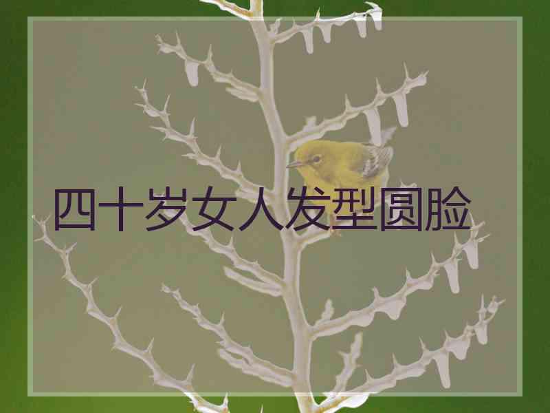 四十岁女人发型圆脸