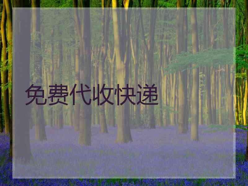 免费代收快递