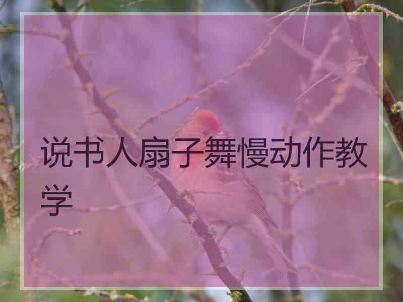 说书人扇子舞慢动作教学