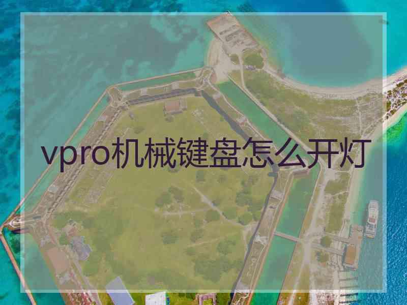 vpro机械键盘怎么开灯