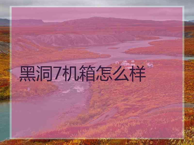 黑洞7机箱怎么样