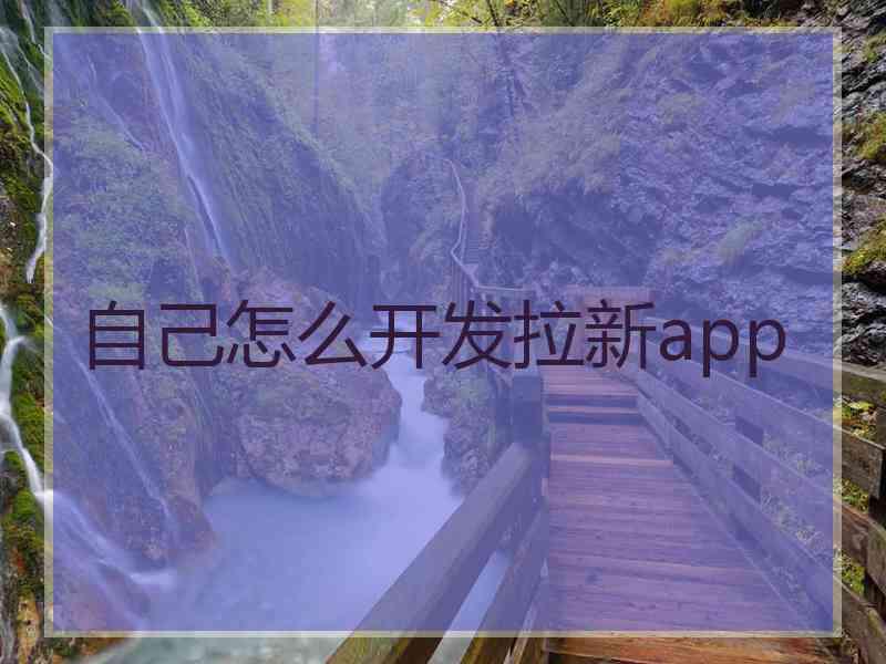 自己怎么开发拉新app