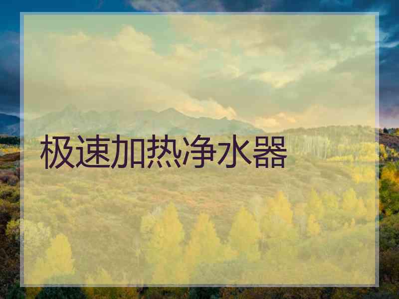 极速加热净水器