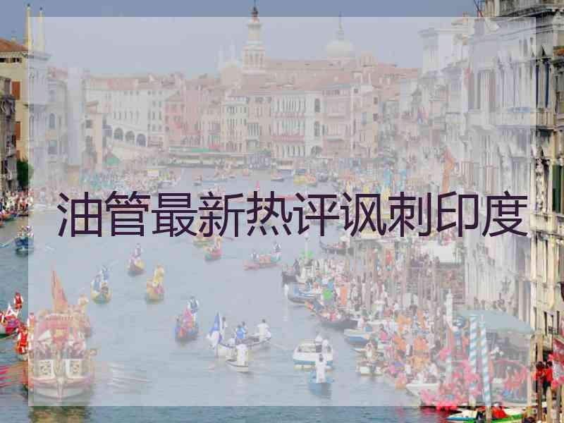 油管最新热评讽刺印度