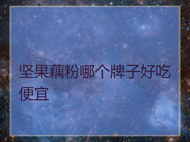 坚果藕粉哪个牌子好吃便宜