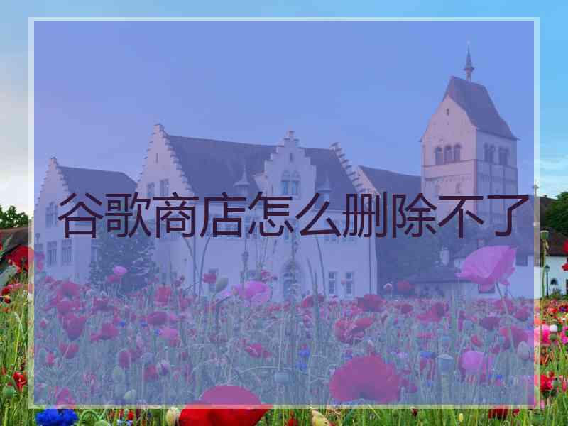 谷歌商店怎么删除不了