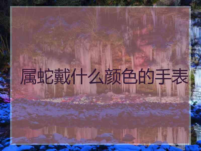 属蛇戴什么颜色的手表