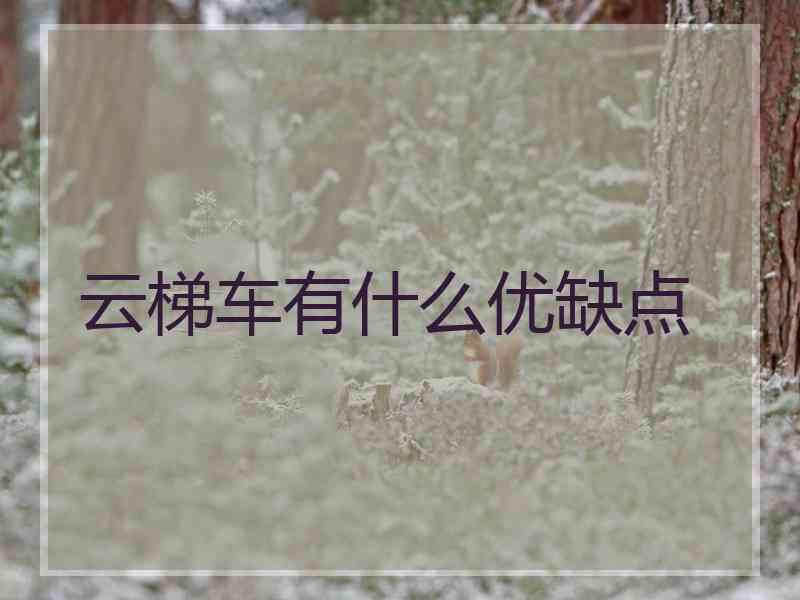云梯车有什么优缺点