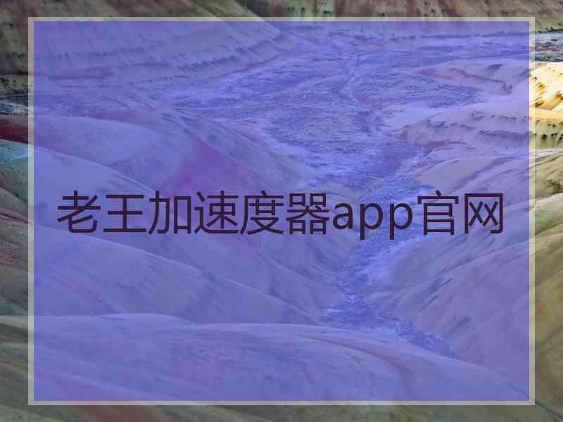 老王加速度器app官网
