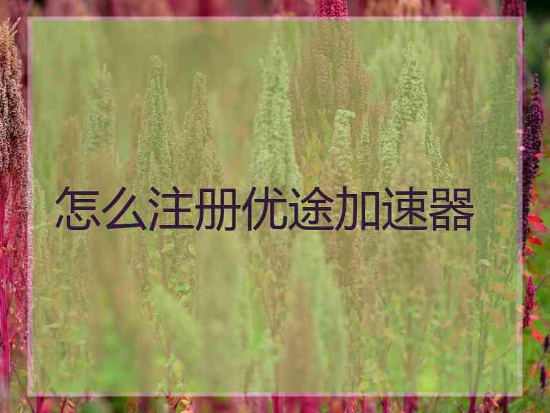 怎么注册优途加速器