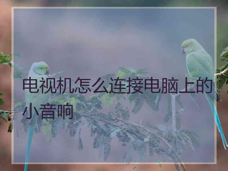 电视机怎么连接电脑上的小音响