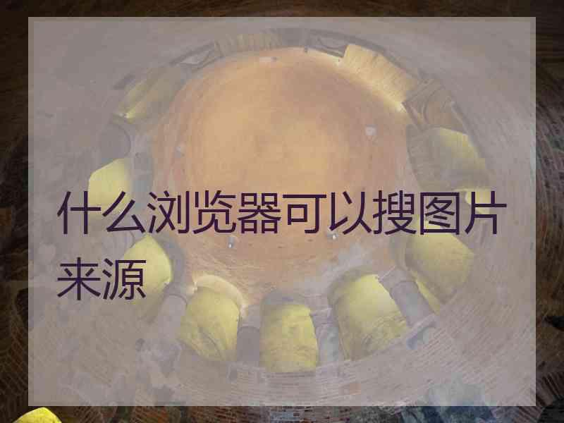 什么浏览器可以搜图片来源