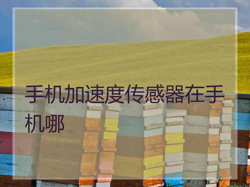 手机加速度传感器在手机哪