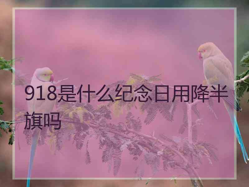 918是什么纪念日用降半旗吗