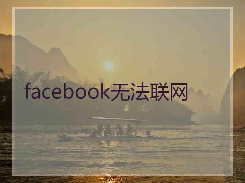 facebook无法联网