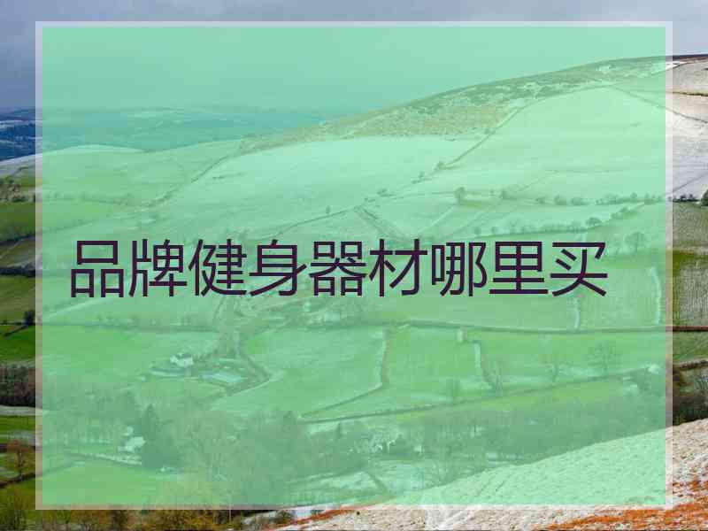 品牌健身器材哪里买