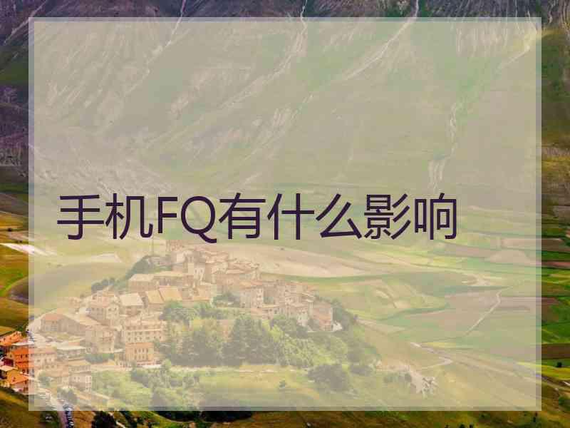 手机FQ有什么影响
