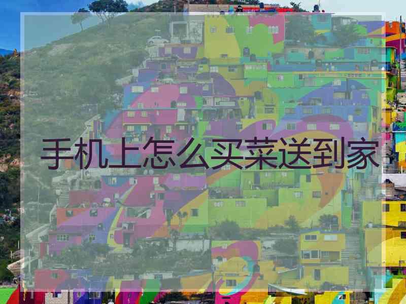手机上怎么买菜送到家